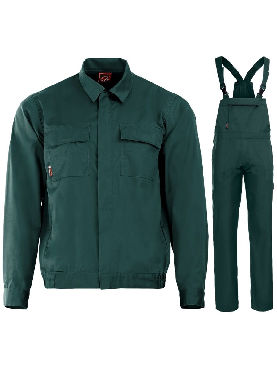 PLUTON Jacheta si pantaloni pieptar Tercot Verde