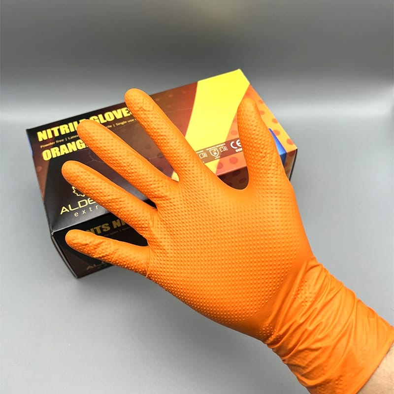 Mănuși de unica folosinta din nitril TEMA portocaliu