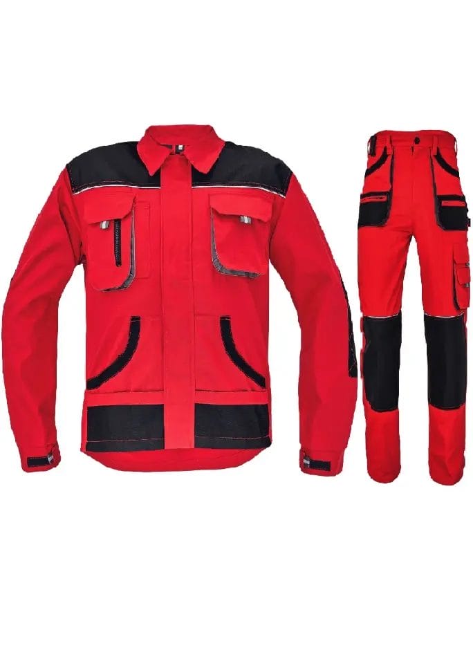 CARL ROSU Costum set bluza si pantalon in talie