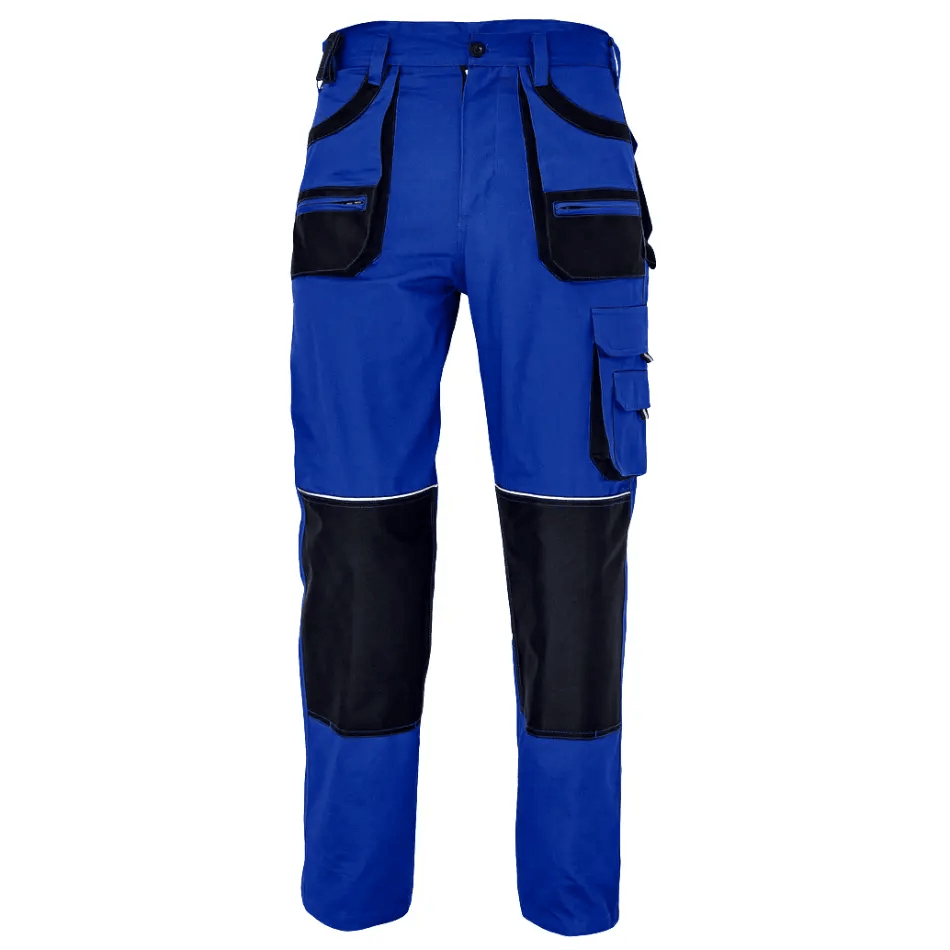 CARL Pantaloni bicolori, multi-buzunare Albastru royal-Negru