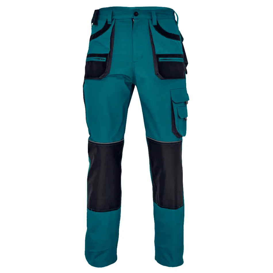 CARL Pantaloni bicolori, multi-buzunare Verde-Negru