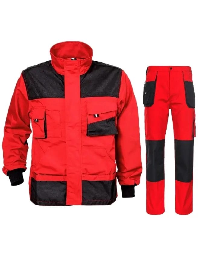 KASTOR Costum cu pantaloni talie Rosu-Negru