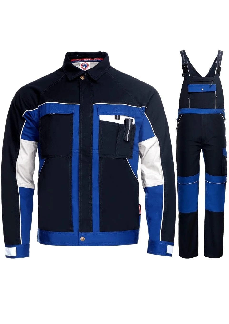 Costum de lucru cu pantalon pieptar bumbac 100% Seattle