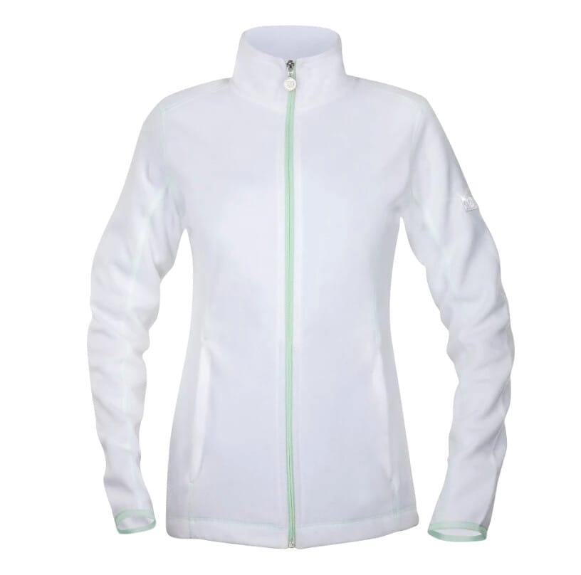 FLORET Jacheta Fleece Polar de dama Alb