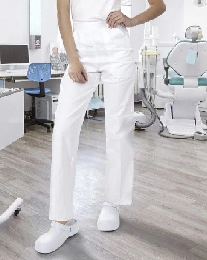 SANDER Pantaloni Dama alb