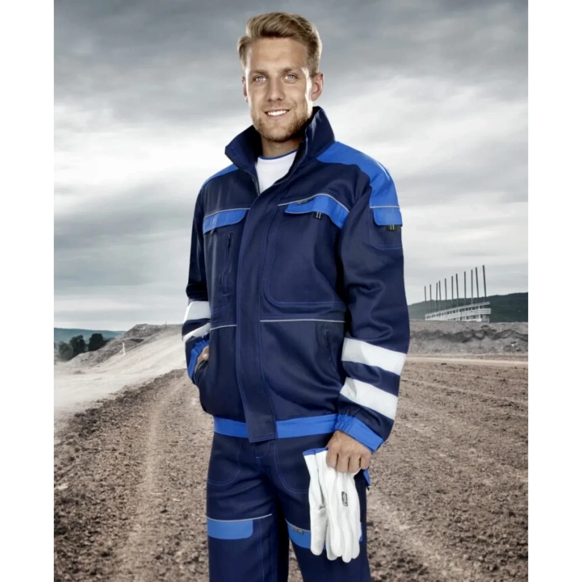 Bluză Lucru ARDON COOL TREND Bumbac 260g/m² | Reflectorizantă Bleumarin-Albastru