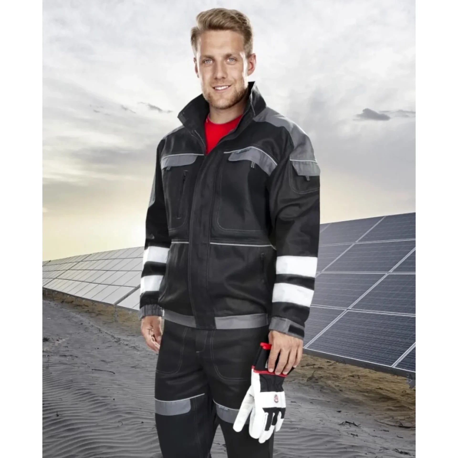 Bluză Lucru ARDON COOL TREND Bumbac 260g/m² | Reflectorizantă Negru-Gri