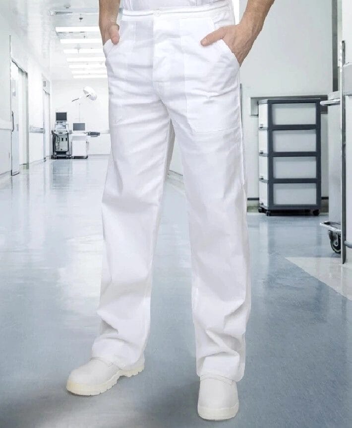 SANDER Pantaloni Barbati alb