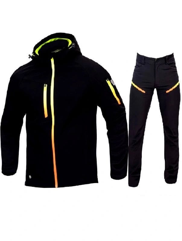 Costum Softshell Ardon Creatron | Slim Fit & TPU 5000/5000 ElasticTech® Negru neon