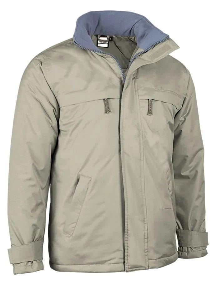 BOREAL BEJ NISIP Parka Unisex impermeabilă cu glugă retractabilă