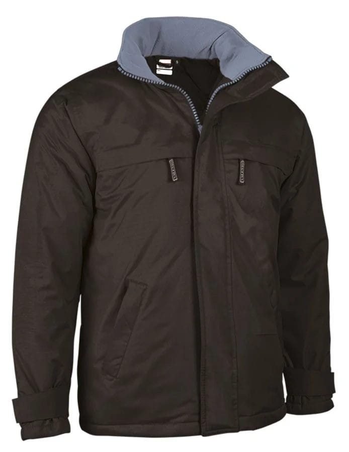 BOREAL NEGRU Parka Unisex impermeabilă cu glugă retractabilă