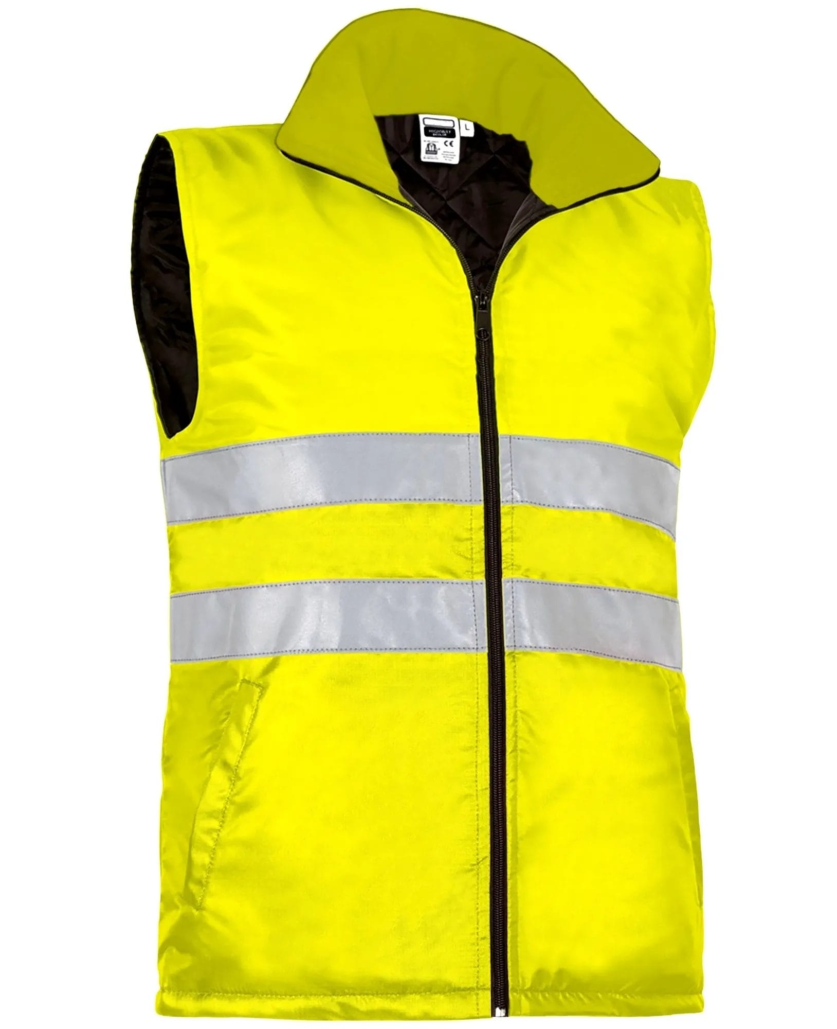 HIGHWAY HI-VIS VESTA Reflectorizanta, matlasata termic, impermeabila,  Galben fluorescent