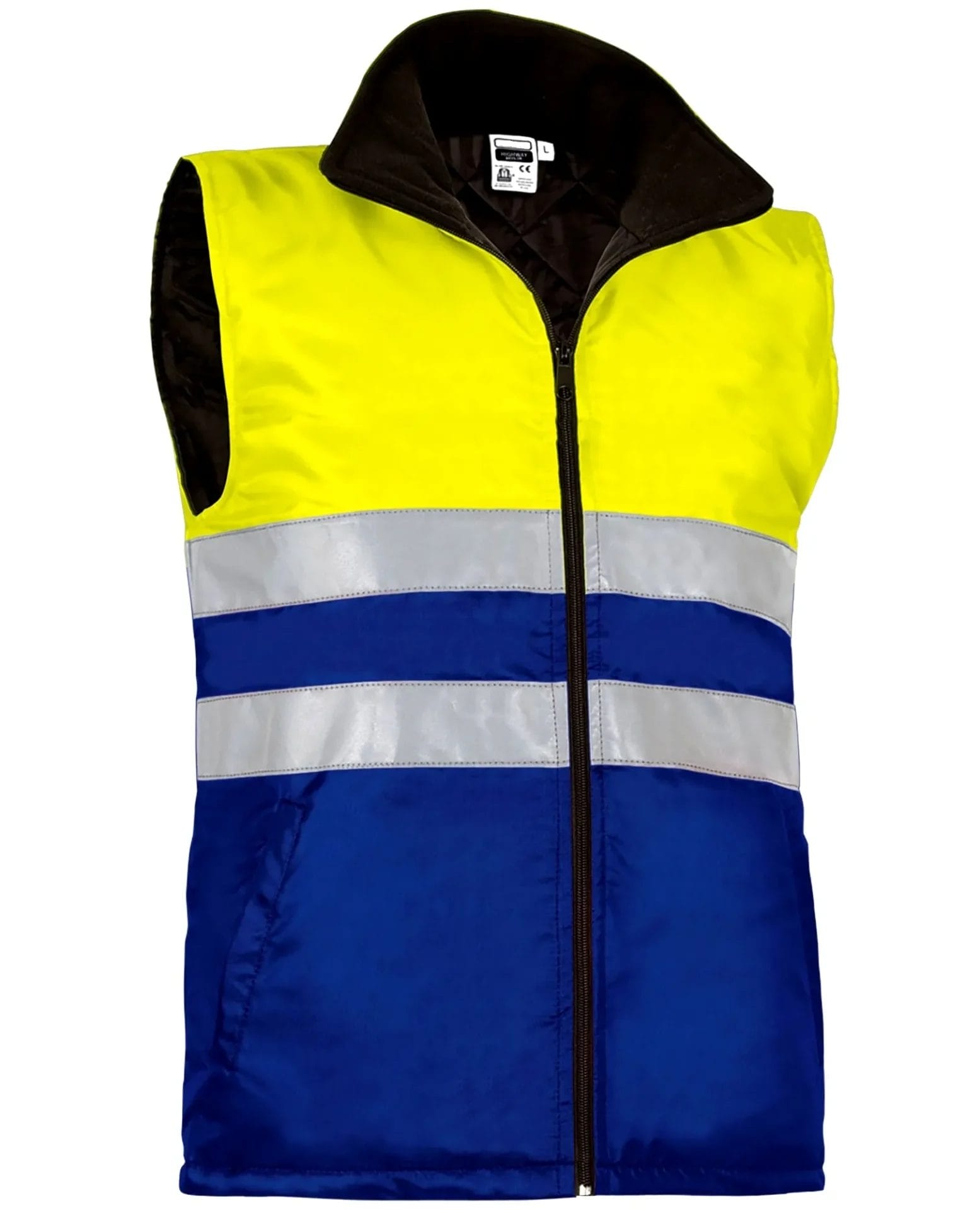 HIGHWAY HI-VIS VESTA Reflectorizanta, matlasata termic, impermeabila,  Galben fluorescent-Albastru safir