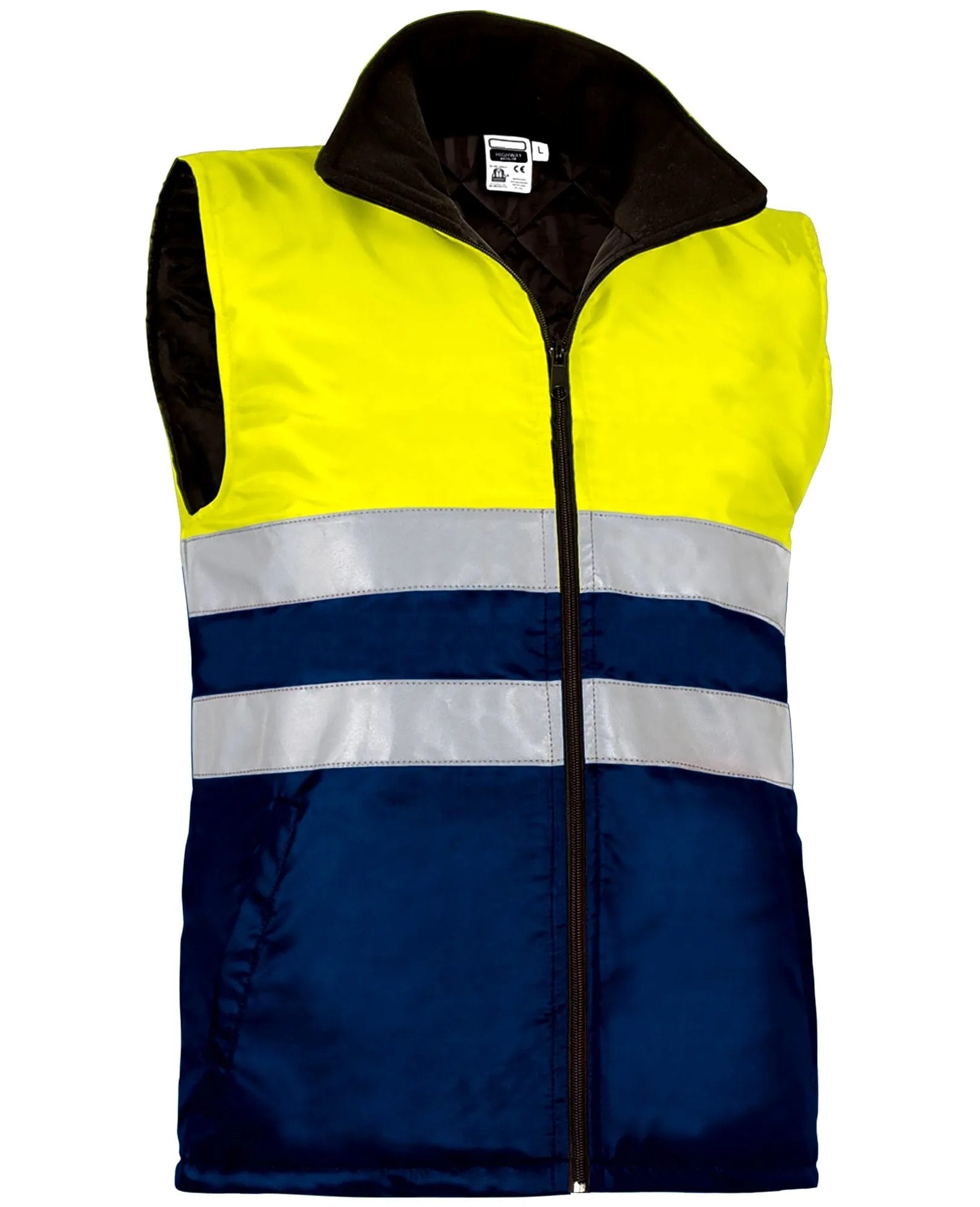 HIGHWAY HI-VIS VESTA Reflectorizanta, matlasata termic, impermeabila,  Galben fluorescent-Bleumarin orion