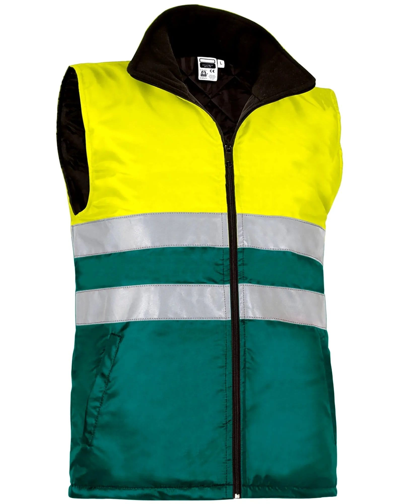 HIGHWAY HI-VIS VESTA Reflectorizanta, matlasata termic, impermeabila,  Galben fluorescent-Verde amazon