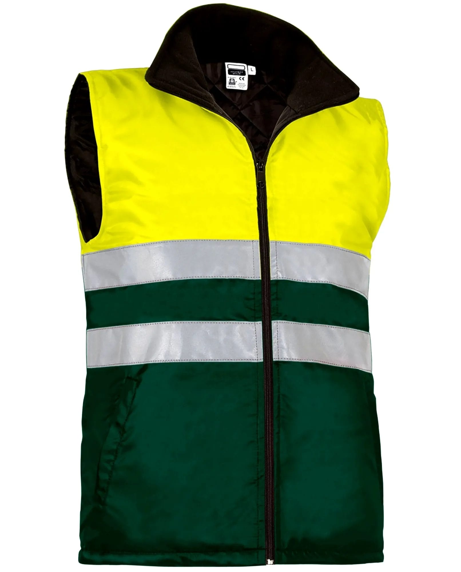 HIGHWAY HI-VIS VESTA Reflectorizanta, matlasata termic, impermeabila,  Galben fluorescent-Verde sticla