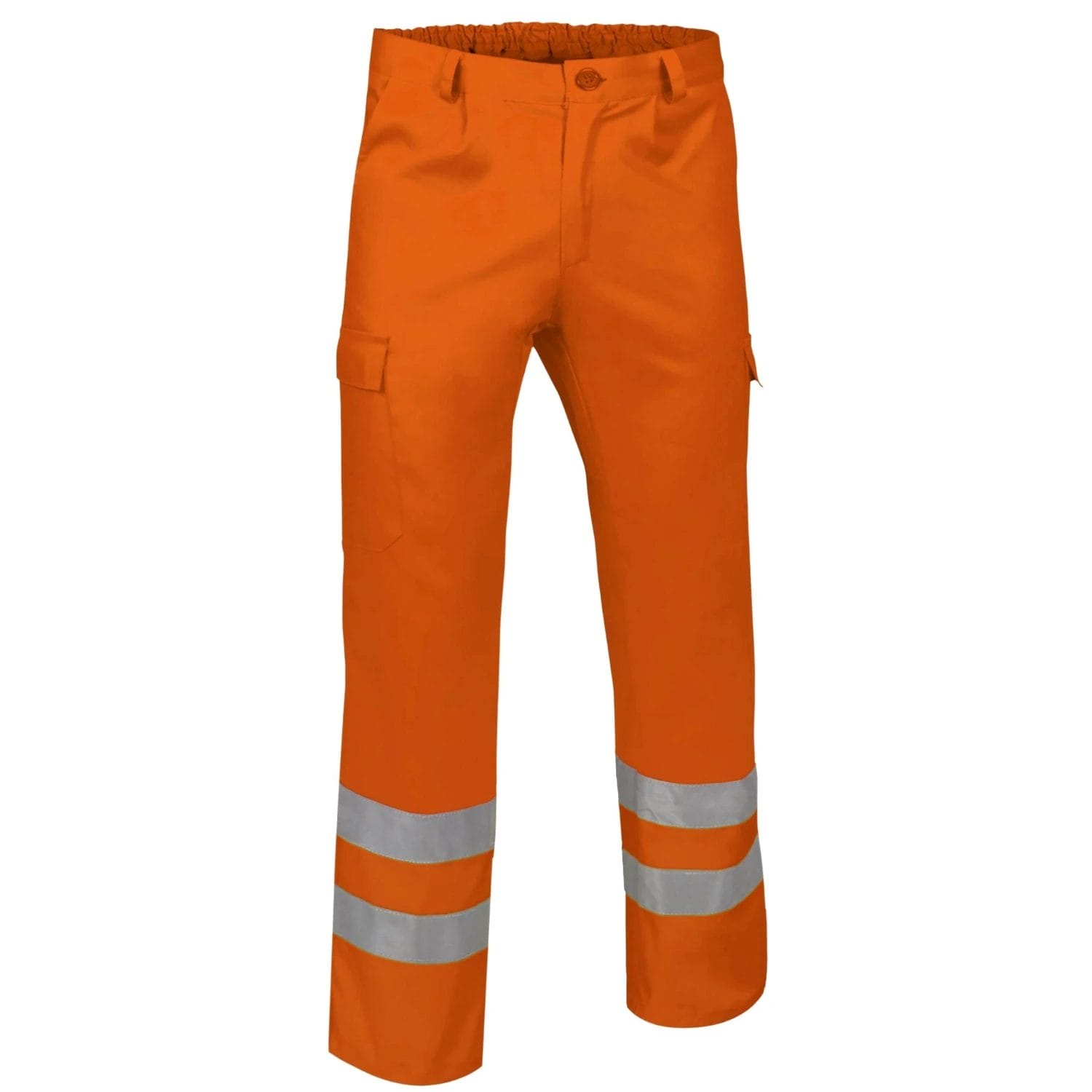 Pantaloni Reflectorizanți TRAIN – multibuzunare, bicolor, Portocaliu fluorescent