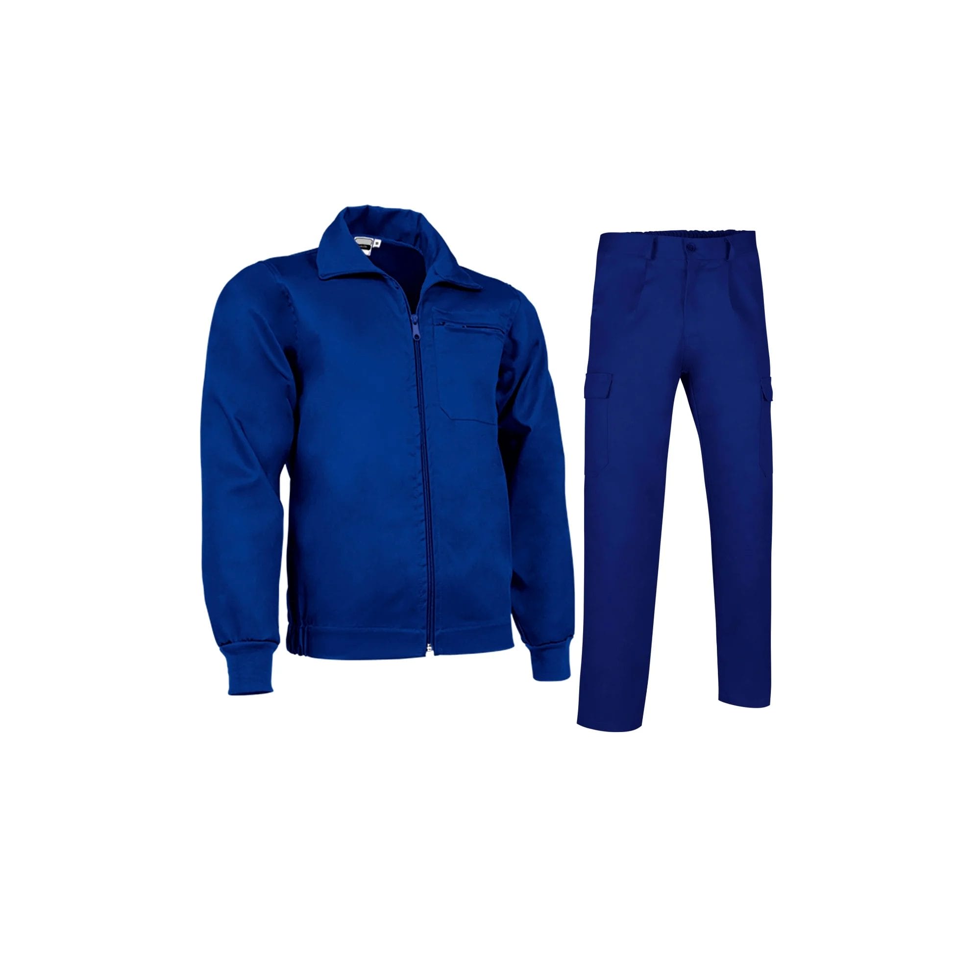 costum de lucru, jacheta si pantaloni galen roble albastru azuriu