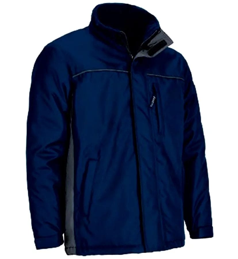 THUNDER Jachetă parka impermeabilă, bicolor, cu glugă ascunsă, Bleumarin-Gri