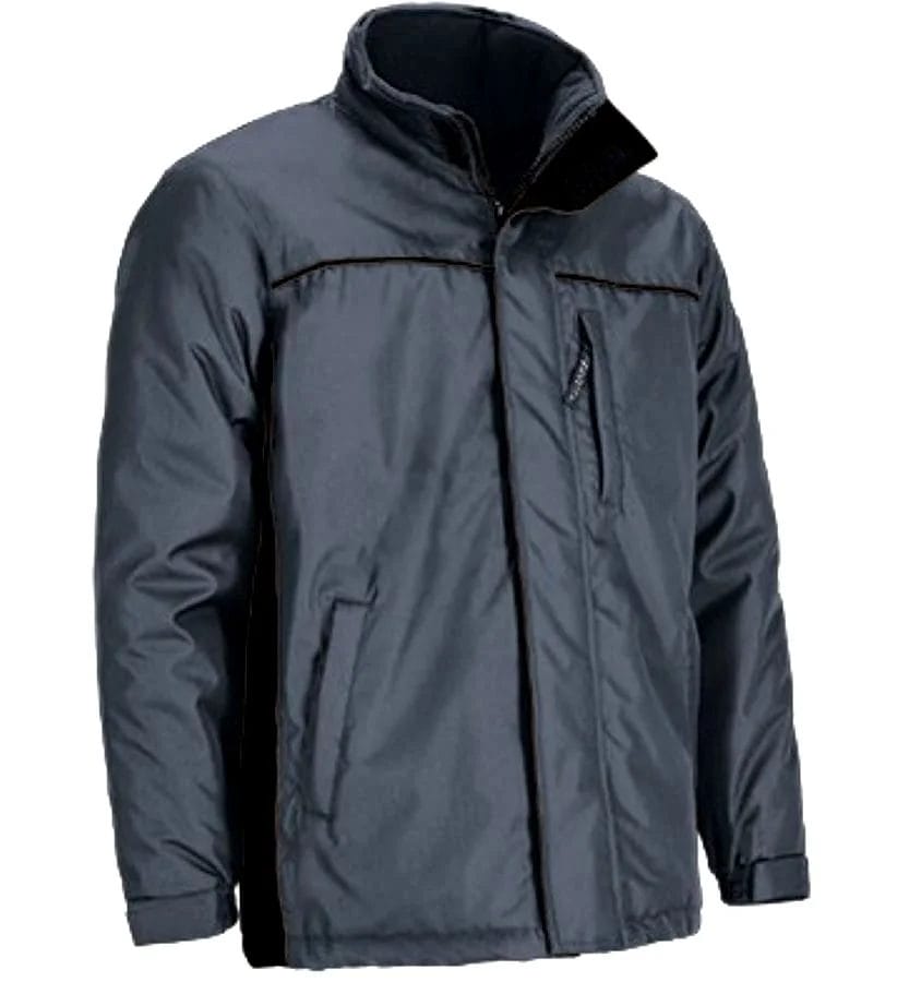 THUNDER Jachetă parka de lucru impermeabilă, bicolor, cu glugă ascunsă, Gri-Negru