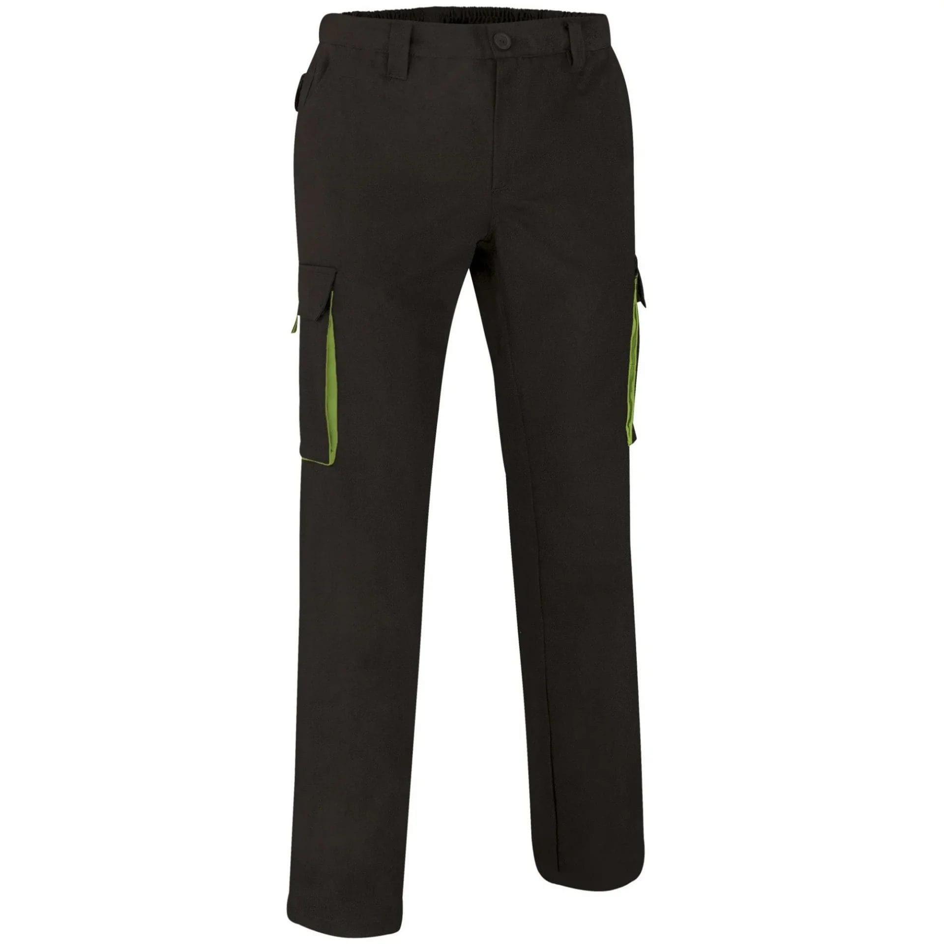 Pantaloni lucru bicolor Thunder multi-buzunare | Twill 250g /mp, Negru-Verde mar