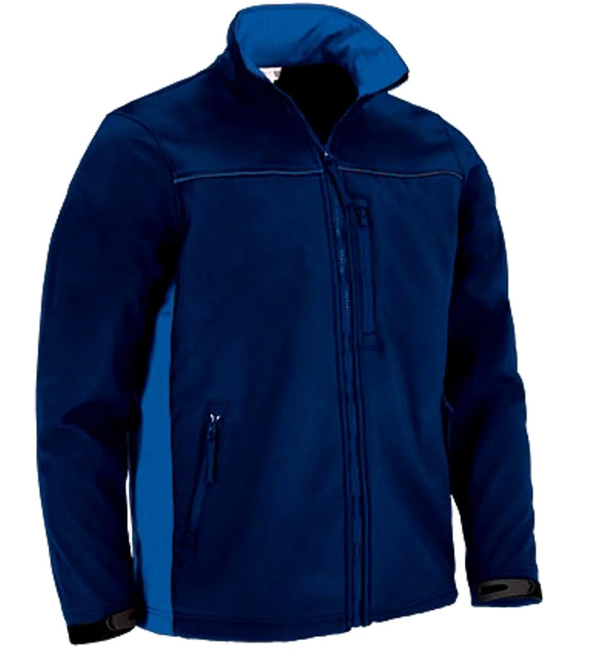 THUNDER Jachetă softshell bicolor cu trei buzunare, Bleumarin-Albastru royal