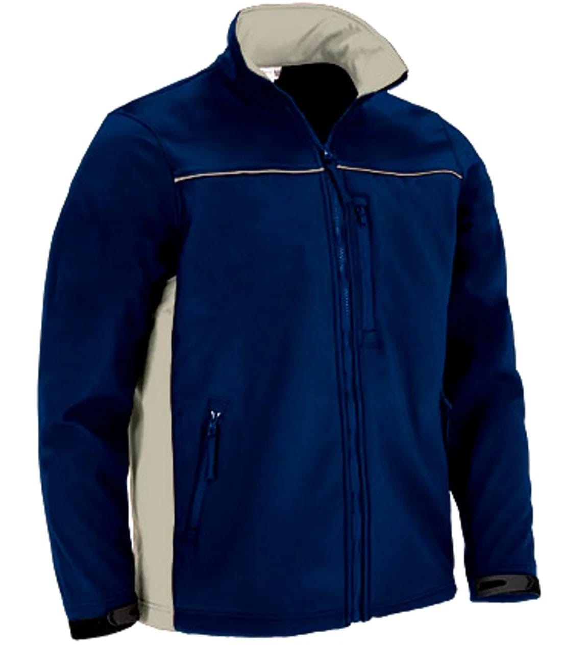 Jachetă Softshell Thunder | 20 Combinații Bicolore | 350g, Bleumarin-Bej nisip