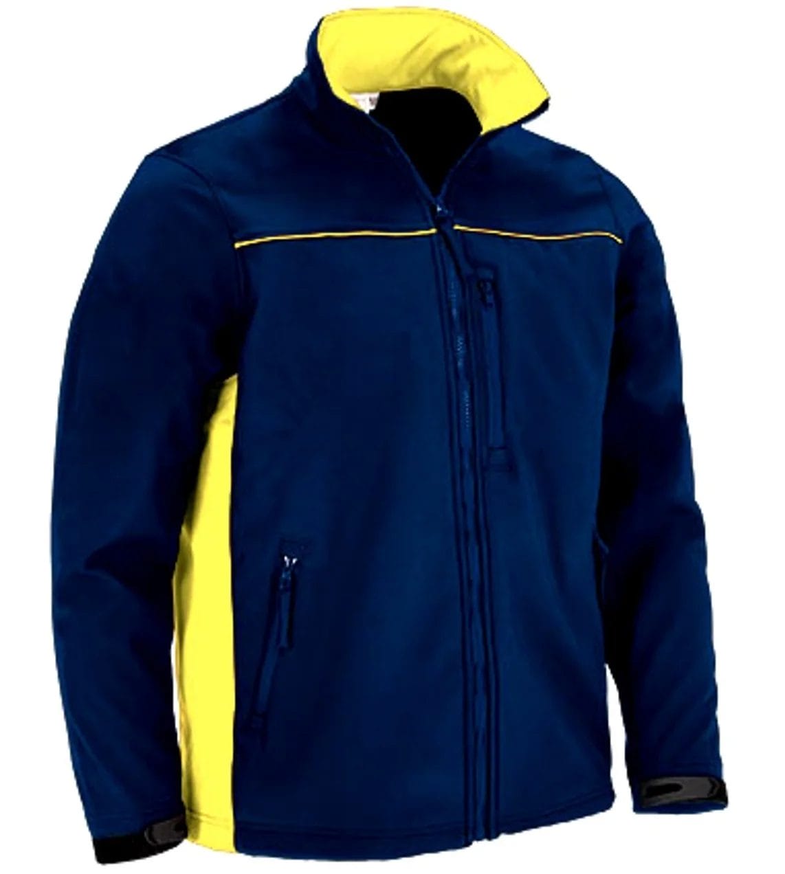 Jachetă Softshell Thunder | 20 Combinații Bicolore | 350g, Bleumarin-Galben