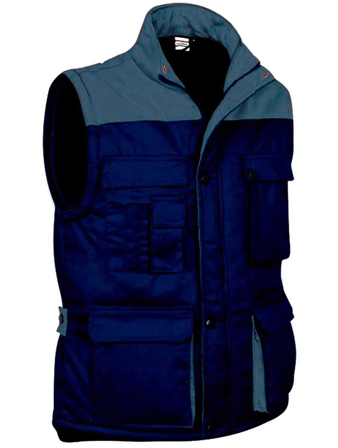 THUNDER Vestă matlasata termic, multi-buzunare, bicolora, Bleumarin-Gri