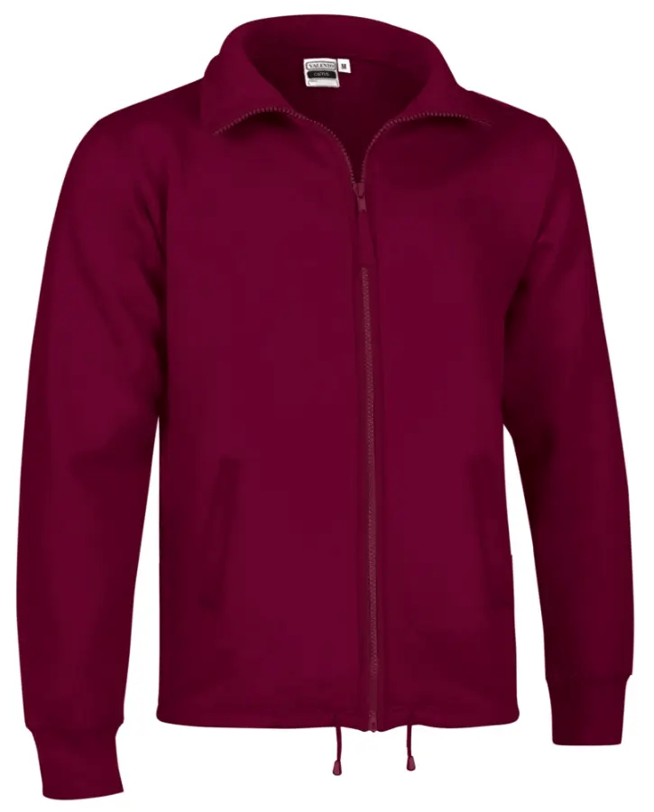 CACTUS Hanorac cu guler înalt și fermoar complet Grena mahon