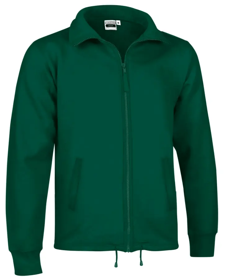 CACTUS Hanorac cu guler înalt și fermoar complet Verde sticla