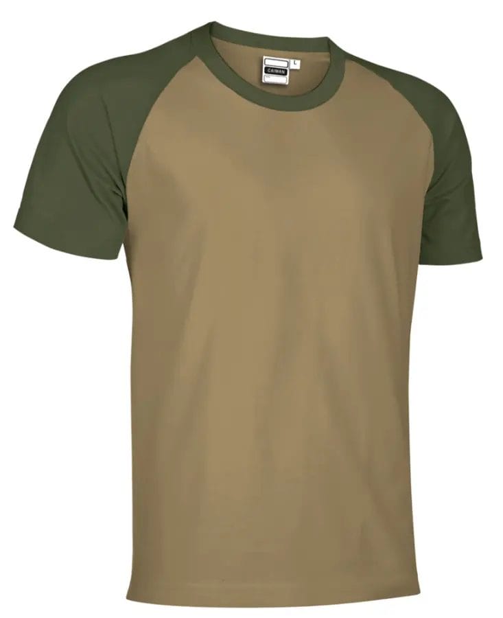 CAIMAN Tricou bicolor Kamel-Verde militar