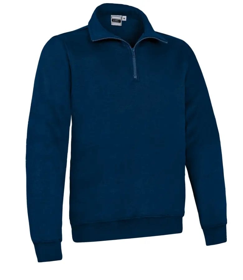 CARL Unisex Hanorac cu guler înalt și fermoar scurt Bleumarin