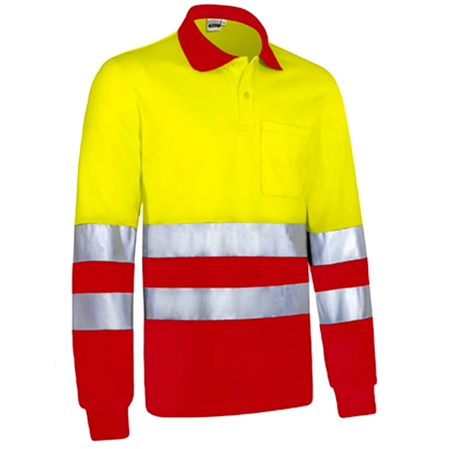 Tricou Polo Reflectorizant Termic ML SNAKE | EIP Clasa 1 Galben-Rosu lotus