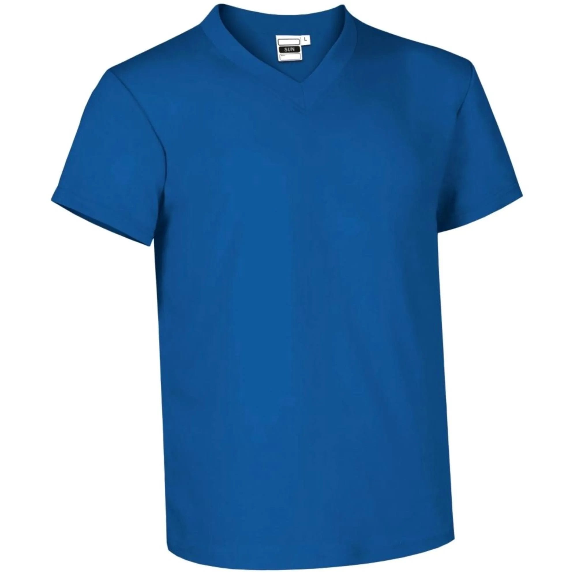 SUN  V-neck 160g Tricou Bumbac Albastru royal