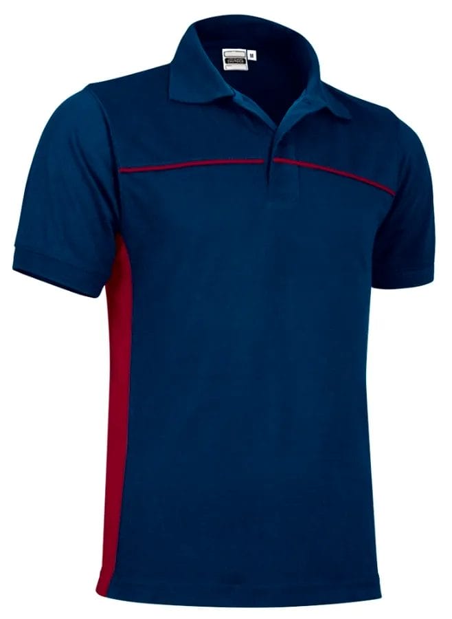 Tricou Polo THUNDER Bicolor bbc/Pe 220g, Premium CE Oeko-Tex, Bleumarin orion-Grena mahon