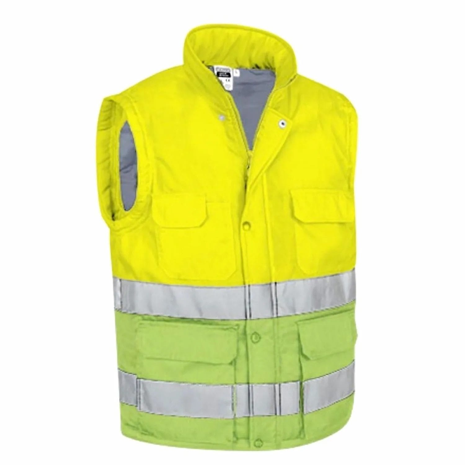 vestă bergen hi vis vătuită | multi buzunare | clasa 1 | eip galben fluorescent verde mar