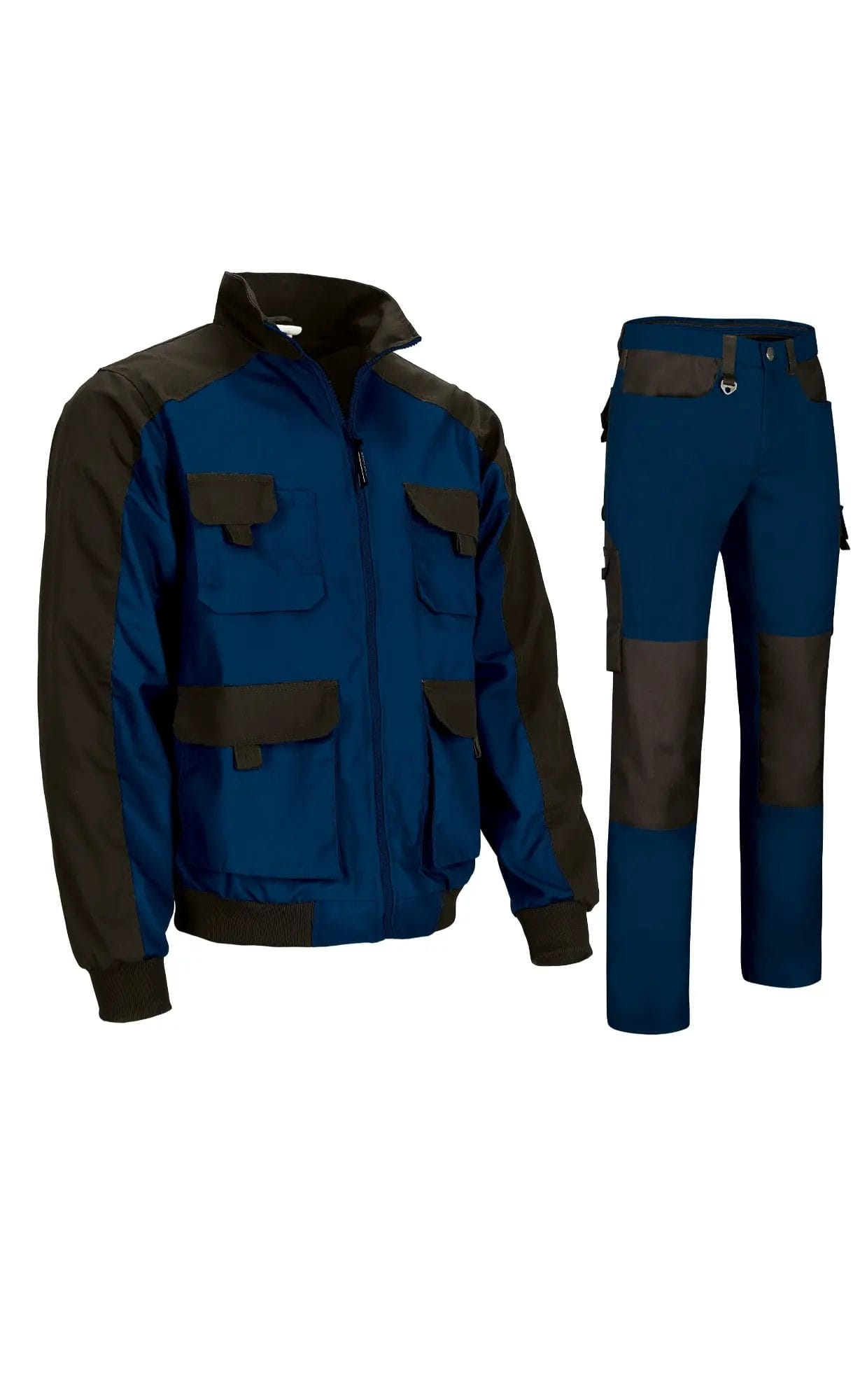 Costum Lucru DYNAMITE | Material Canvas | Hidrofug | Bicolor 280g Bleumarin-Negru