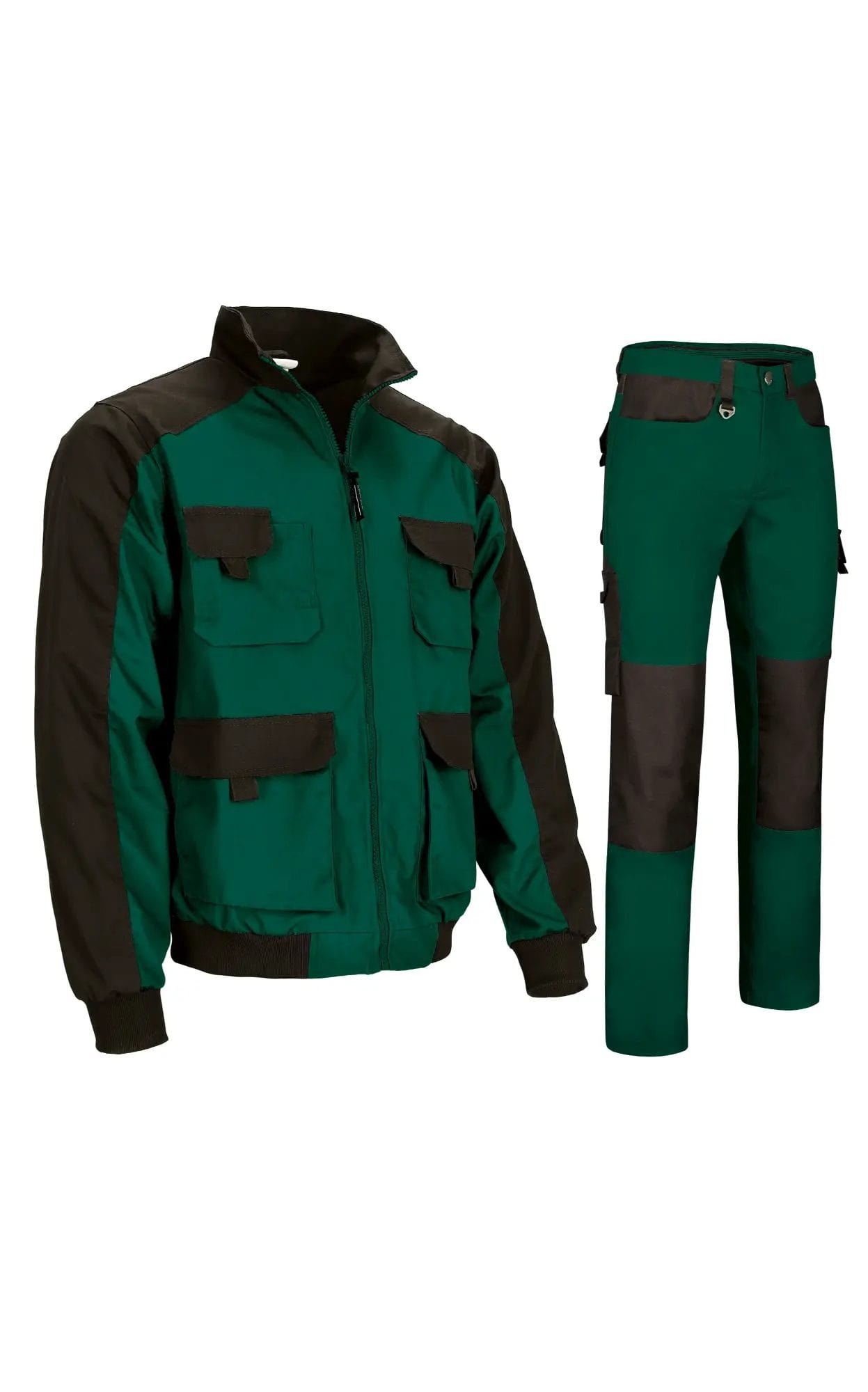 Costum Lucru DYNAMITE | Material Canvas | Hidrofug | Bicolor 280g Verde-Negru