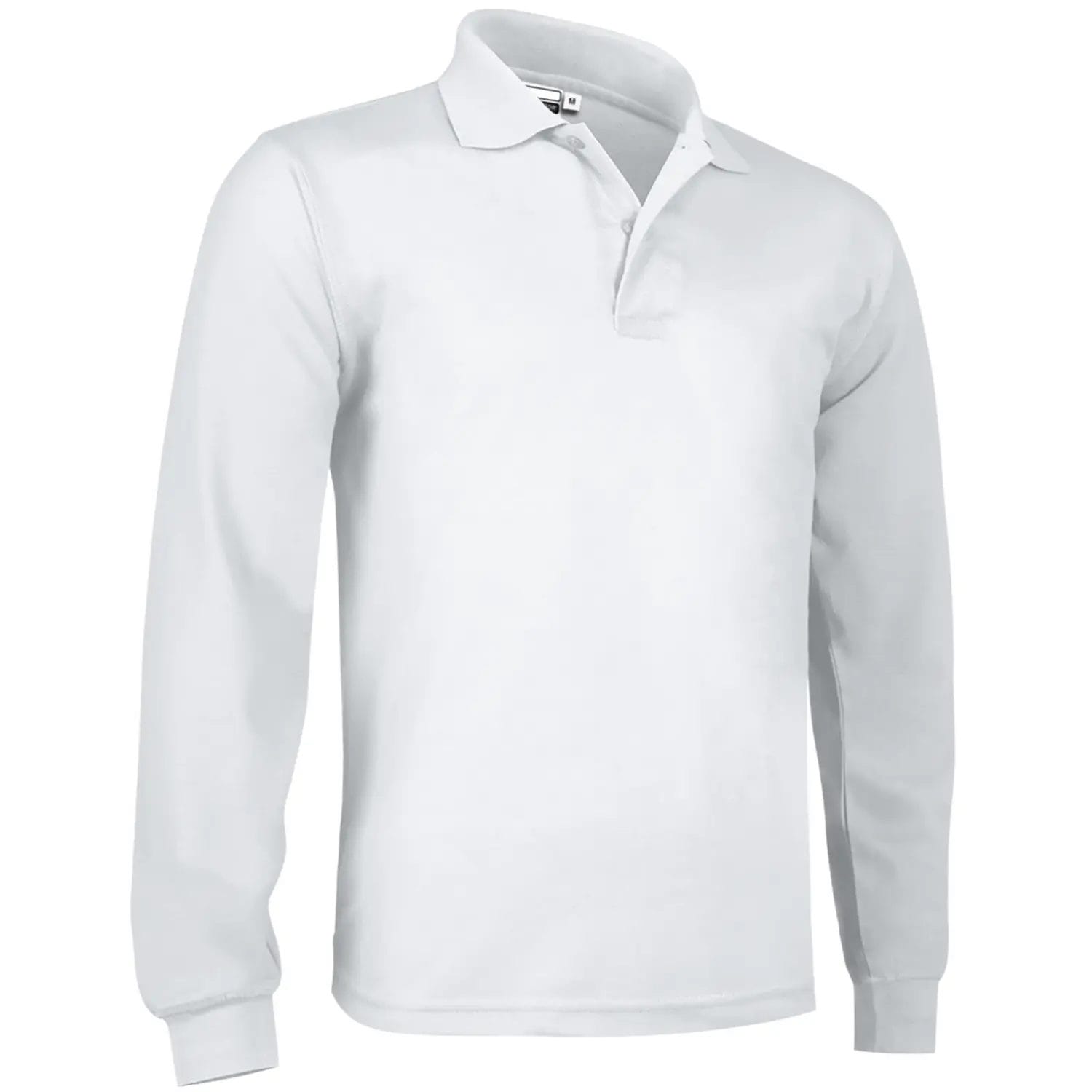 Tricou Polo PREDATOR Premium Unisex 100% Bumbac 220g, cu mânecă lunga, Alb