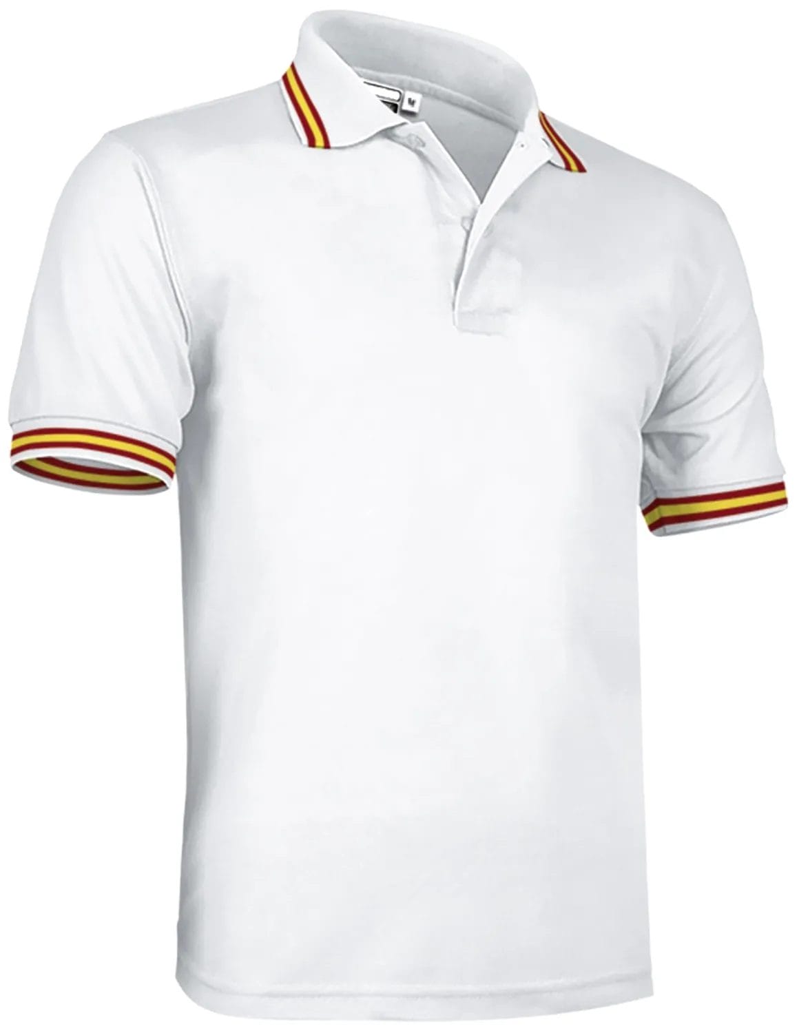 Tricou Polo COMBI Culori contrast, Premium Bumbac 100% 220g Alb-Galben-Rosu