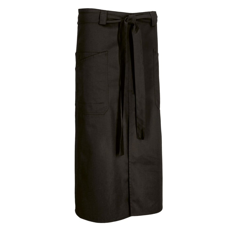 APPETIZER Șorț lung cu deschidere centrală frontală. Negru