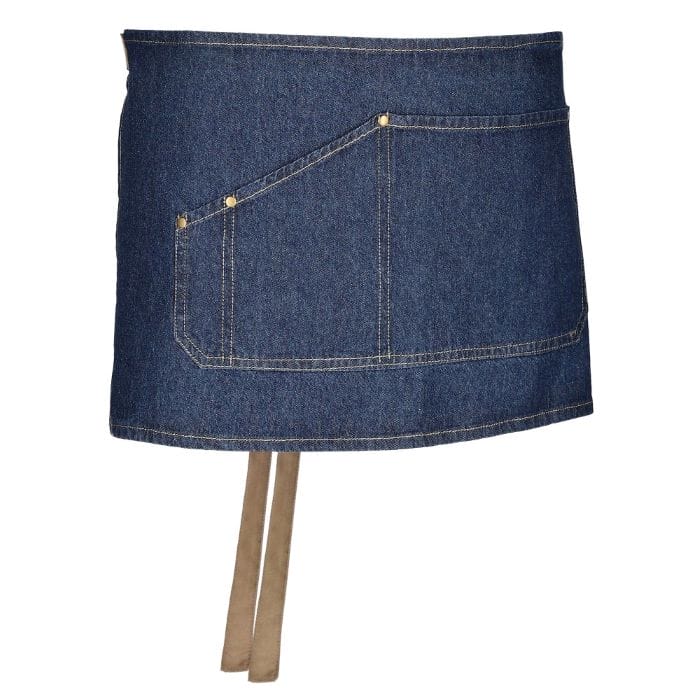 DUNTON Șorț scurt, material de blugi, multi-buzunare