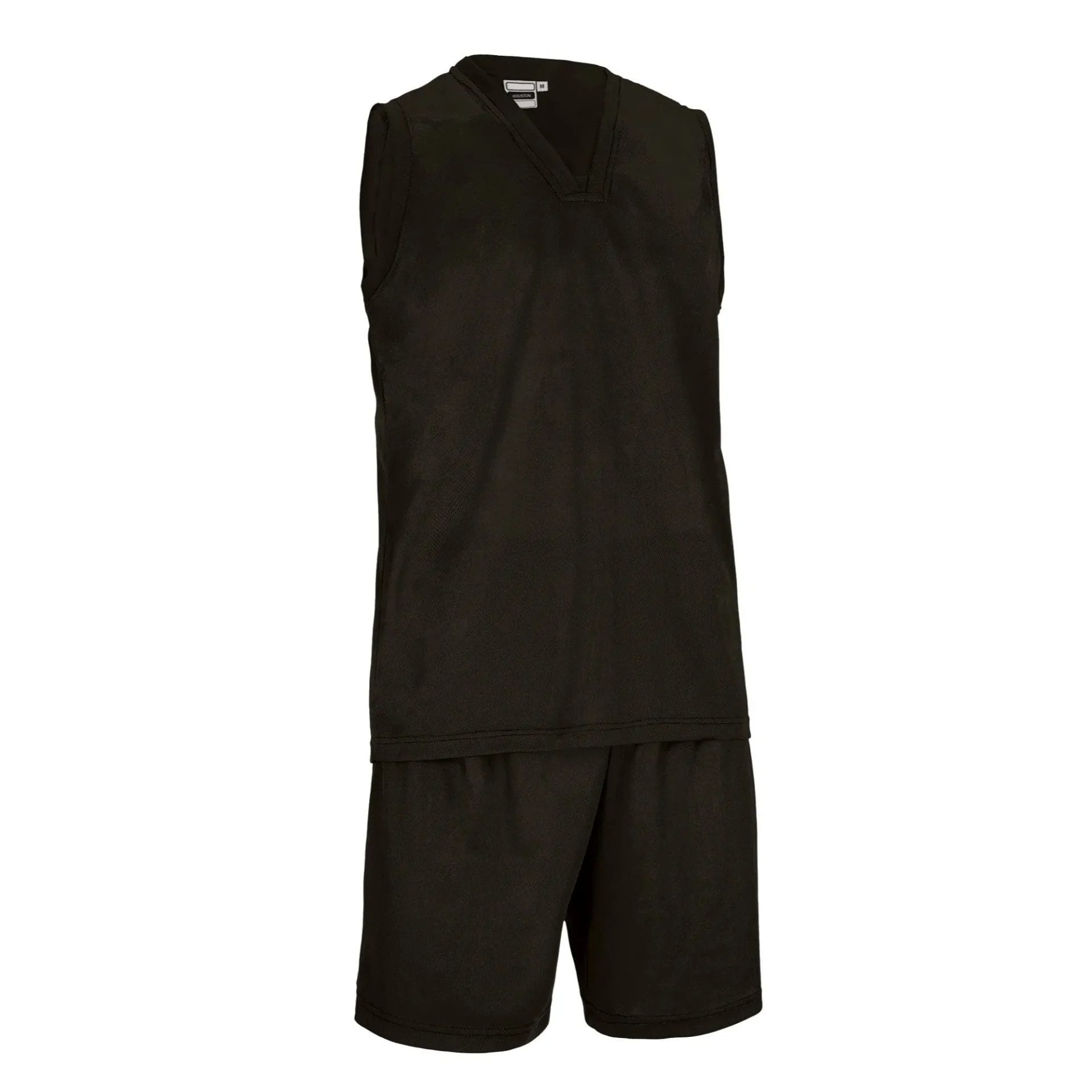 HOUSTON Echipament sportiv Set maiou cu decolteu în V și pantaloni scurți sport Negru