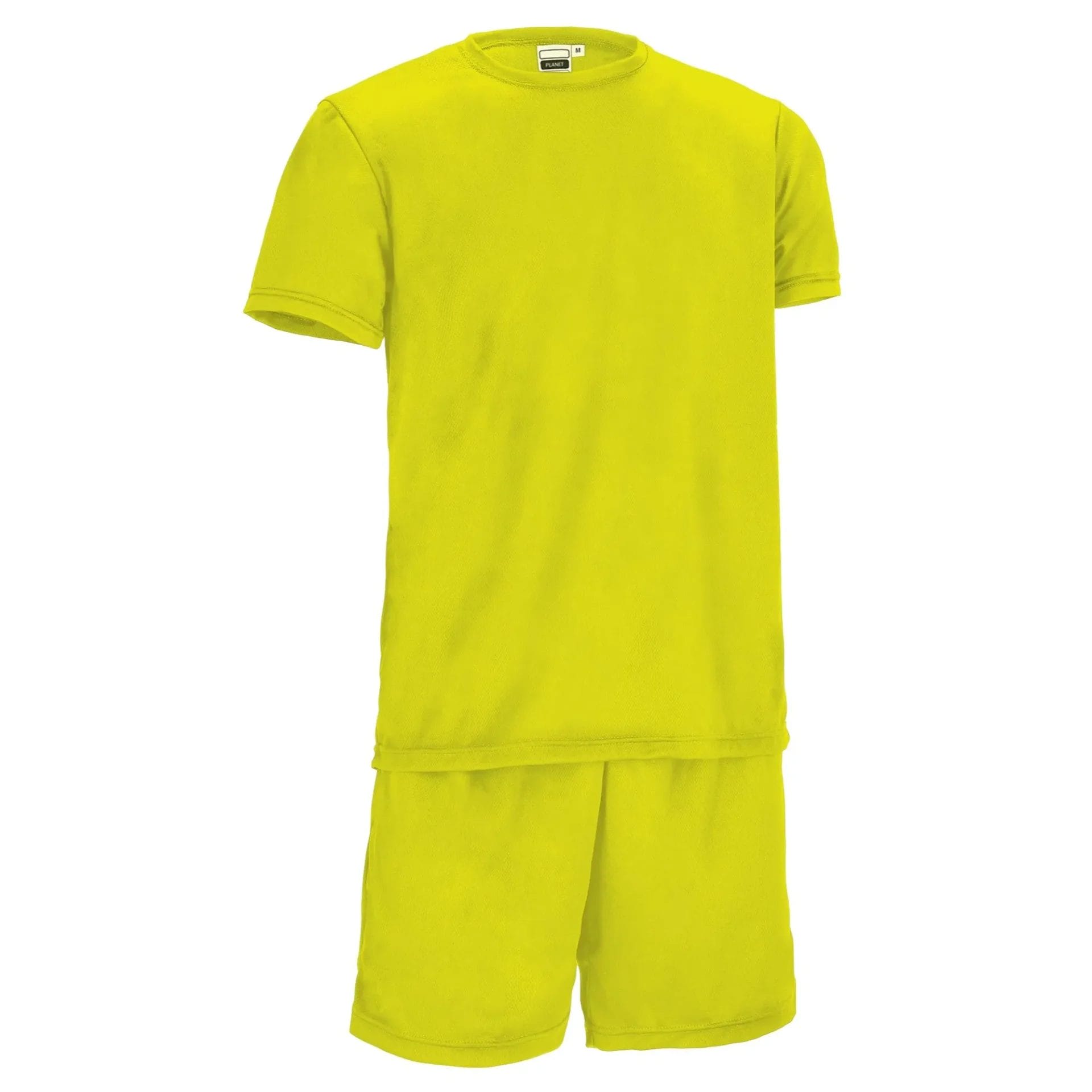 PLANET Echipament sportiv Set tricou și pantaloni scurți sport Galben fluorescent