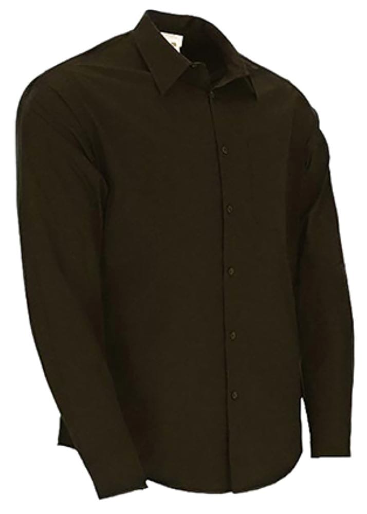 Cămașă cu mânecă lungă barbat, cu buzunar VERONA Negru