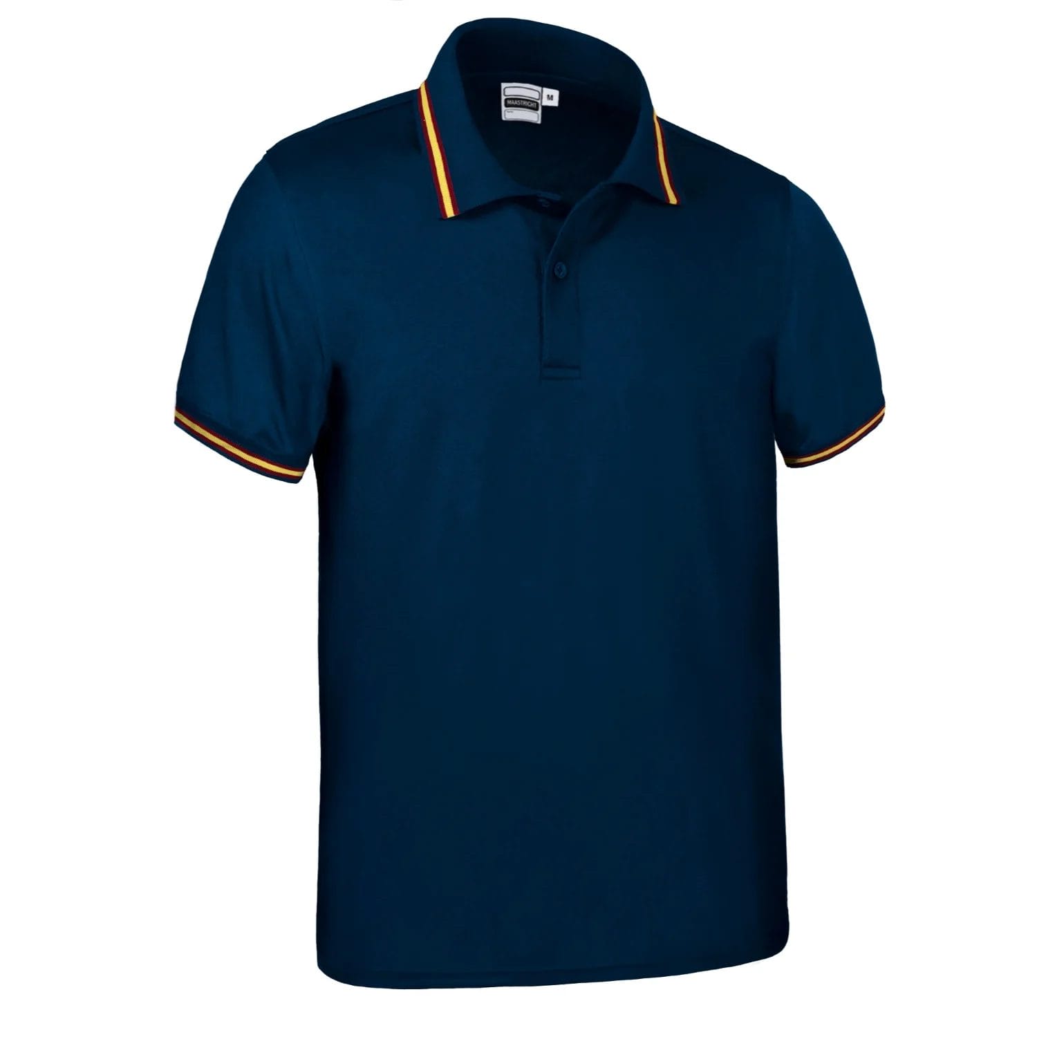 MAASTRICHT Tricou polo tehnic cu mânecă scurtă și design culori steaguri Bleumarin orion-Spania