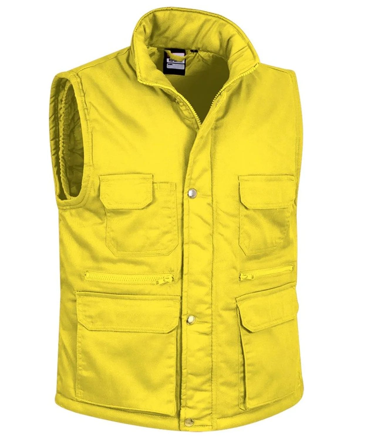 Vestă de Lucru REPORTER Vătuită | Multi-Buzunare | EIP, Galben lamaie