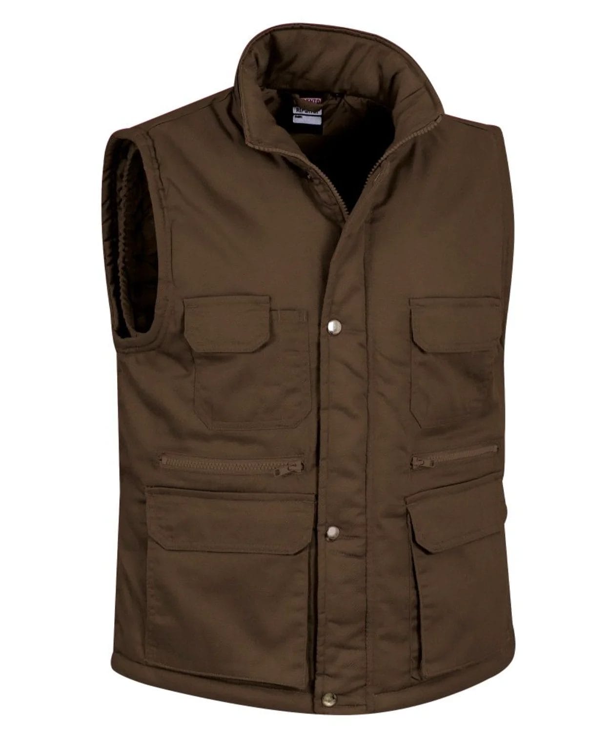 Vestă de Lucru REPORTER Vătuită | Multi-Buzunare | EIP, Maro ciocolata