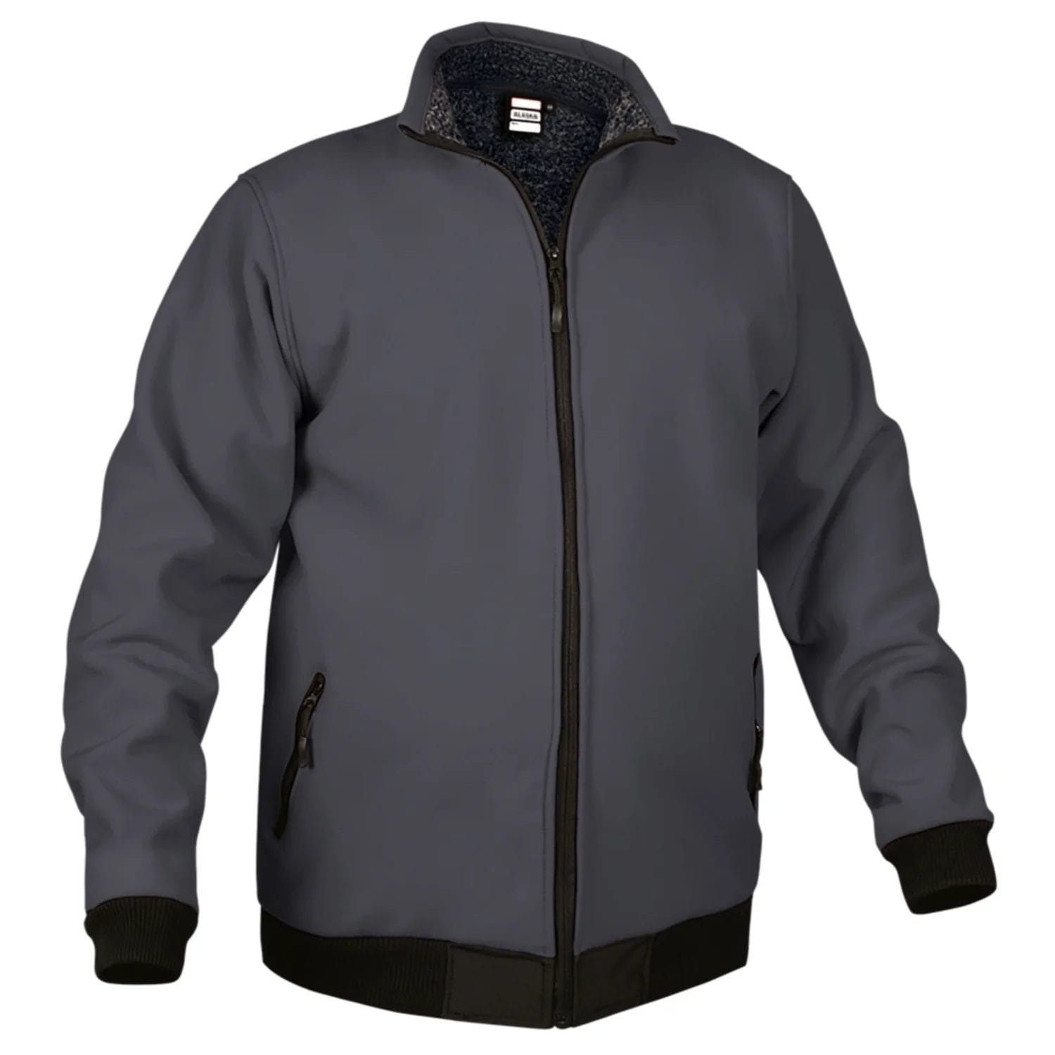 Jachetă softshell cu captuseala, din țesătură softshell elastică foarte groasă hidrofuga ALASKA Gri inchis